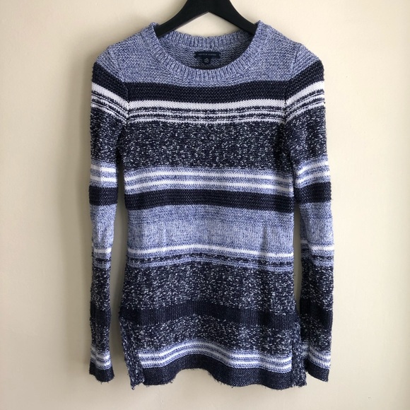 TOMMY HILFIGER | Blue Knit Sweater - Picture 1 of 5